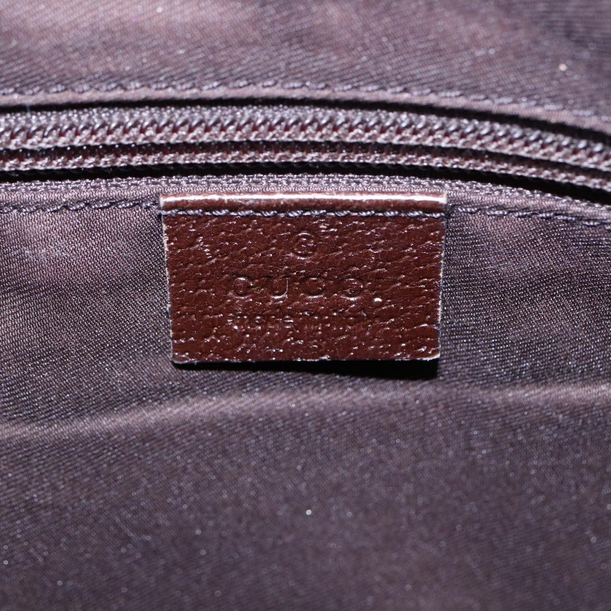 GUCCI GG Canvas Shoulder Bag Beige Brown Silver 131211 86557