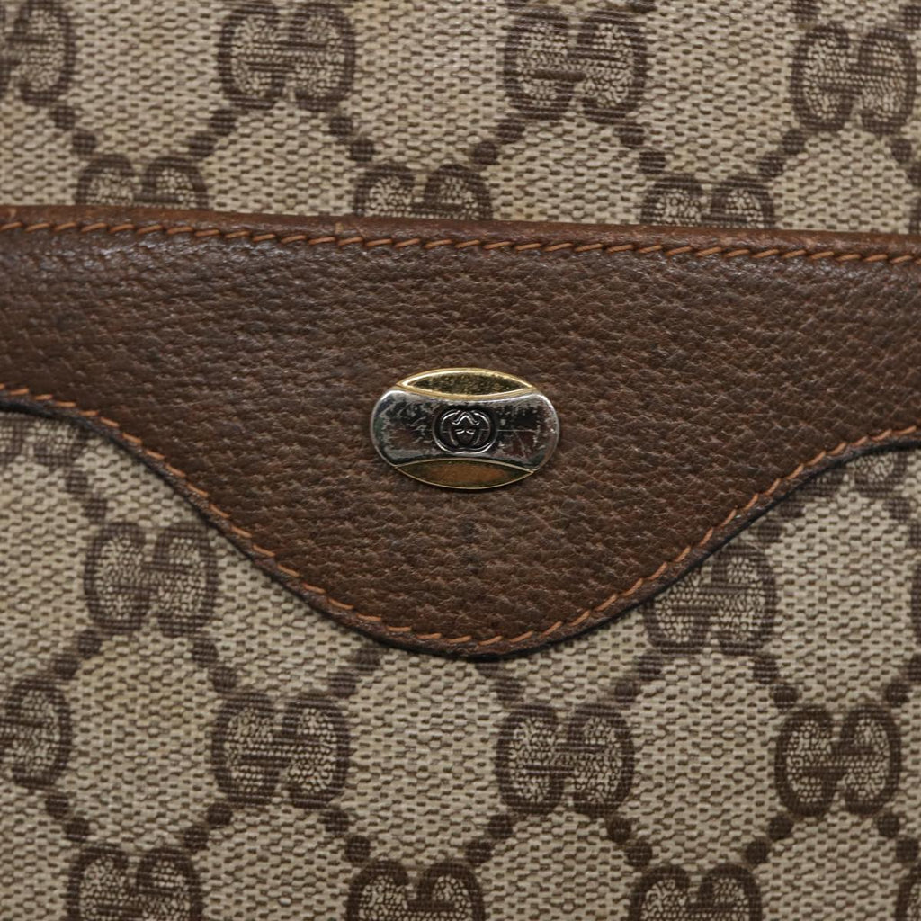 GUCCI GG Supreme Web Sherry Line Tote Bag PVC Leather Beige 39 02 003 86559