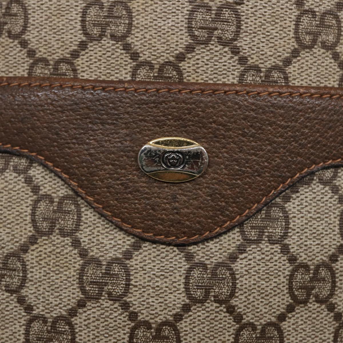 GUCCI GG Supreme Web Sherry Line Tote Bag PVC Leather Beige 39 02 003 86559