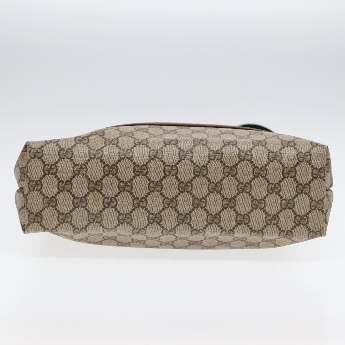 GUCCI GG Supreme Web Sherry Line Tote Bag PVC Leather Beige 39 02 003 86559