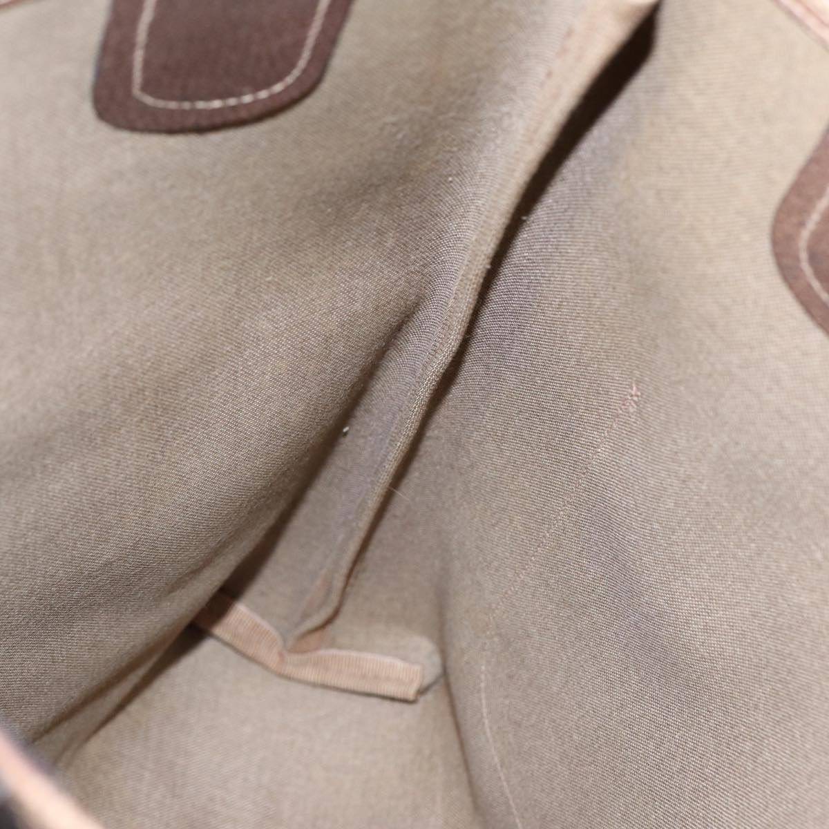 GUCCI GG Supreme Web Sherry Line Tote Bag PVC Leather Beige 39 02 003 86560