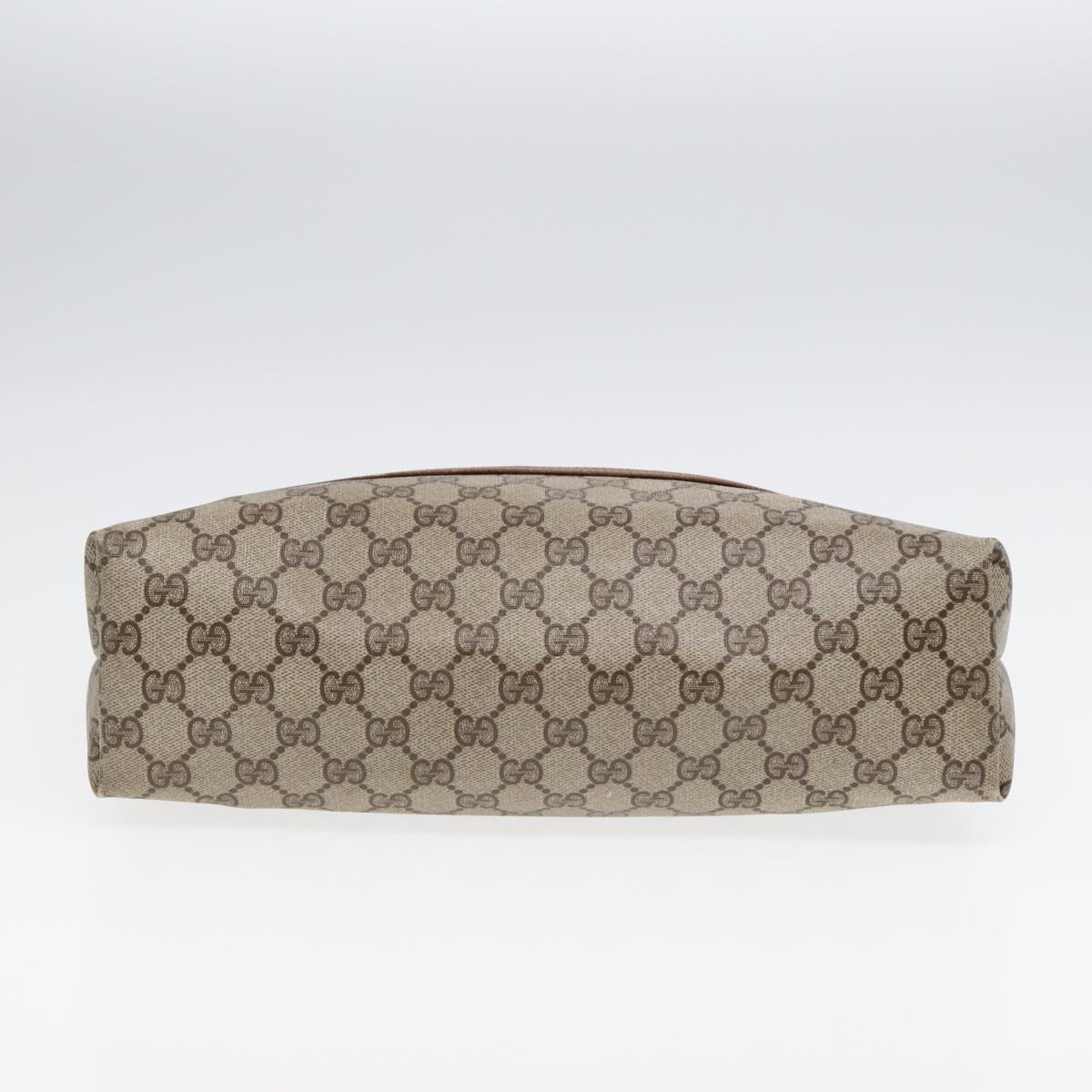 GUCCI GG Supreme Web Sherry Line Tote Bag PVC Leather Beige 39 02 003 86560