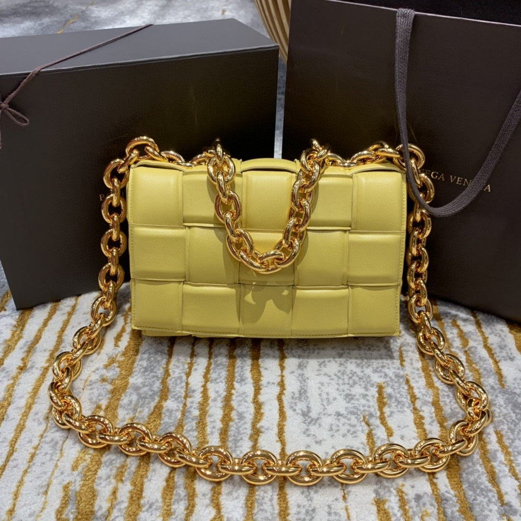 GLAMI Chain Cassette Bag For Women 10.2in/26cm In Yellow