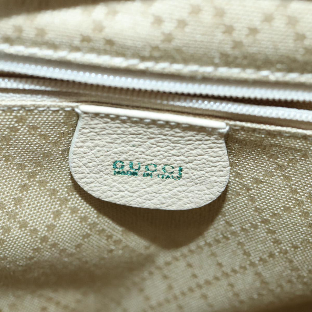 GUCCI Bamboo Hand Bag Suede 2way Beige Gold 002 2855 0322 0 86613