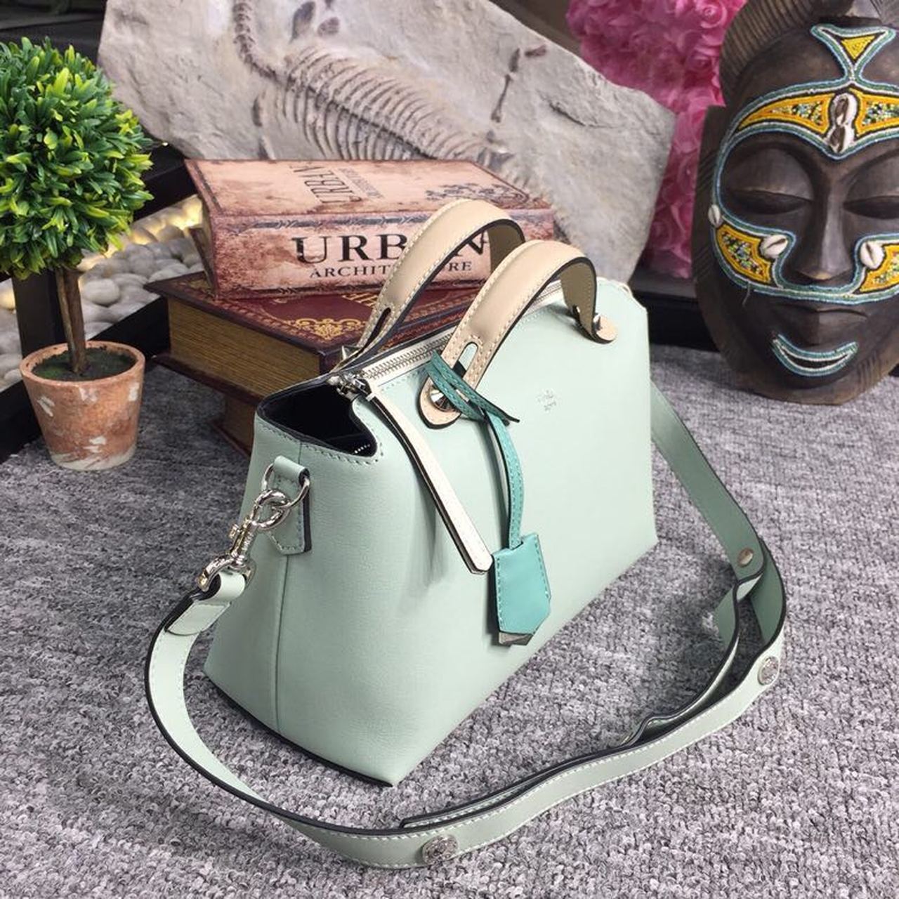FI By The Way MeGLAMIum Bag Mint Green For Women, Handbags, Shoulder And Crossbody Bags 10.6in/27cm FF 8BL1461