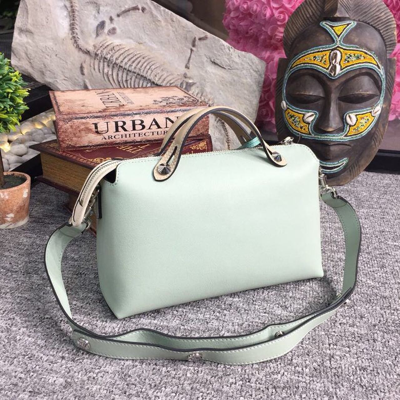FI By The Way MeGLAMIum Bag Mint Green For Women, Handbags, Shoulder And Crossbody Bags 10.6in/27cm FF 8BL1461