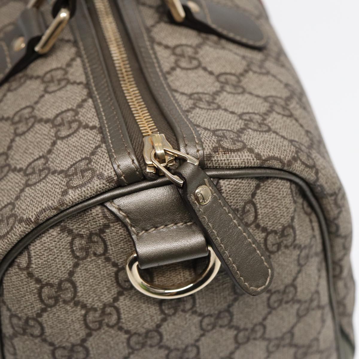 GUCCI GG Supreme UNICEF Snowman in Africa Boston Bag PVC Beige 189895 86638
