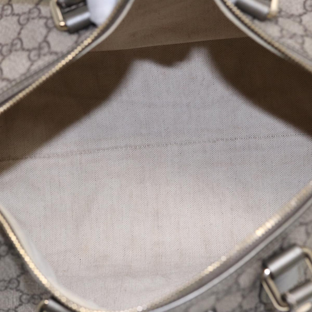 GUCCI GG Supreme UNICEF Snowman in Africa Boston Bag PVC Beige 189895 86638