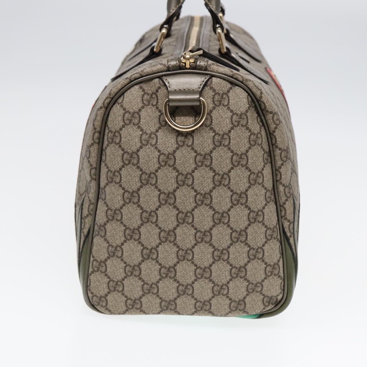 GUCCI GG Supreme UNICEF Snowman in Africa Boston Bag PVC Beige 189895 86638