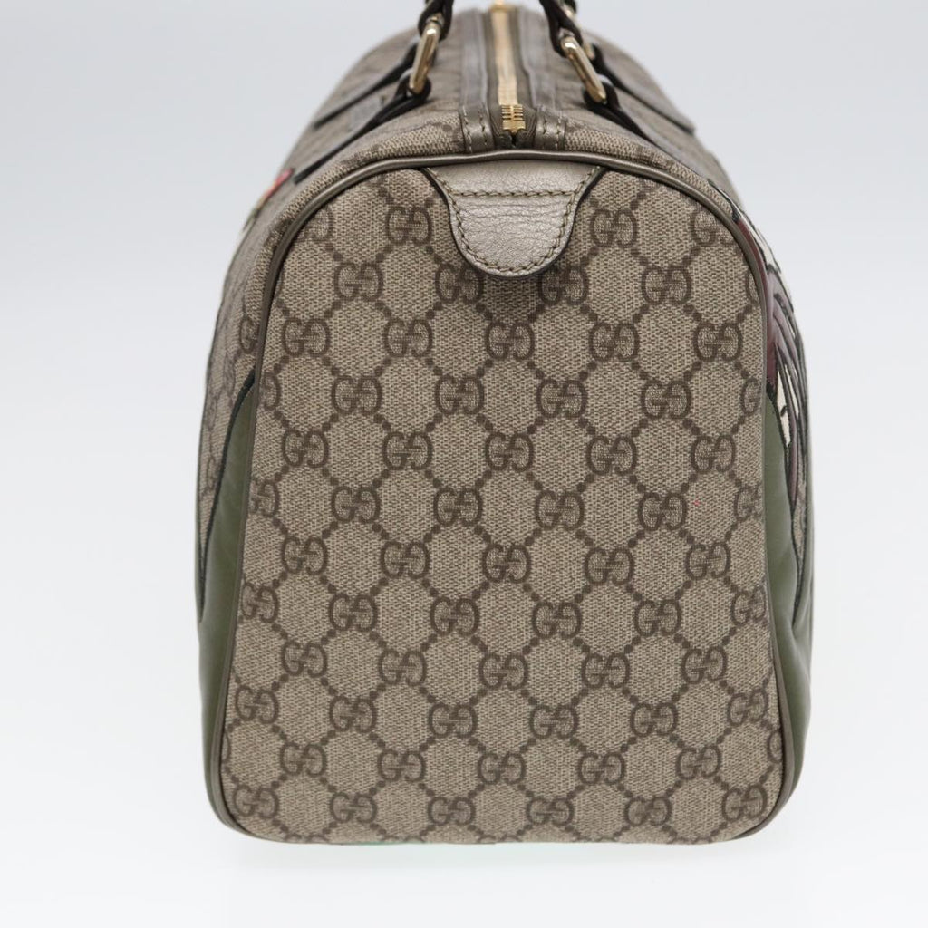 GUCCI GG Supreme UNICEF Snowman in Africa Boston Bag PVC Beige 189895 86638