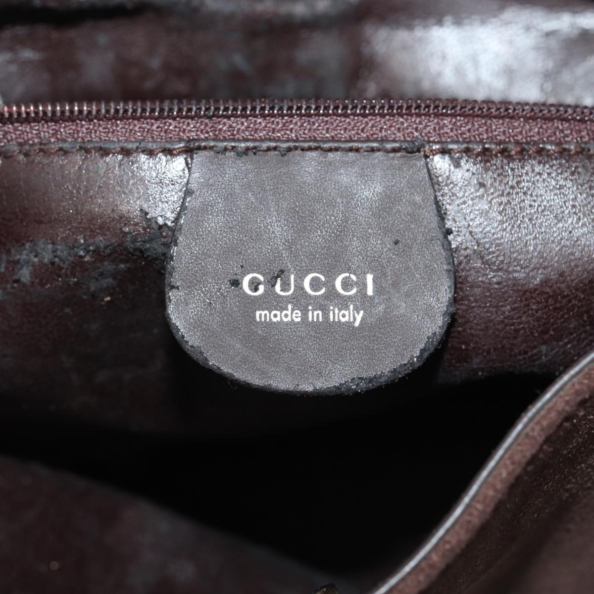 GUCCI Bamboo Shoulder Bag Suede 2way Brown Gold 001 1705 1638 86649