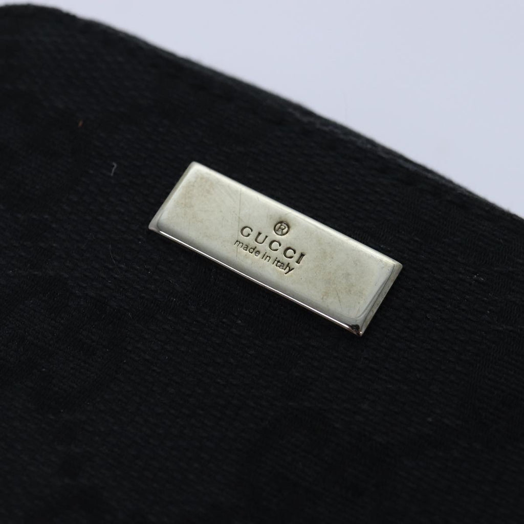 GUCCI GG Canvas Pouch Black Silver 039 1094 86678