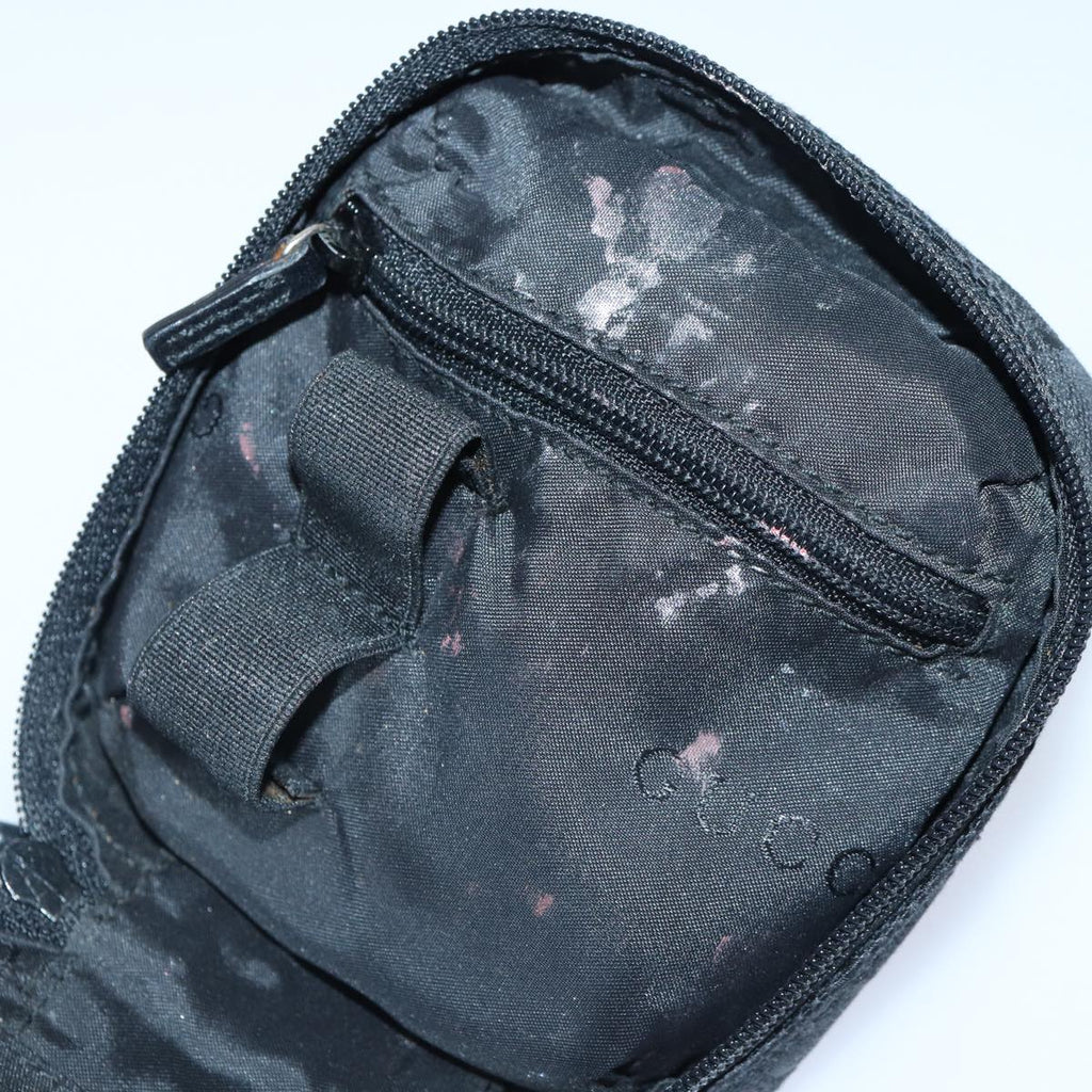 GUCCI GG Canvas Pouch Black Silver 039 1094 86678