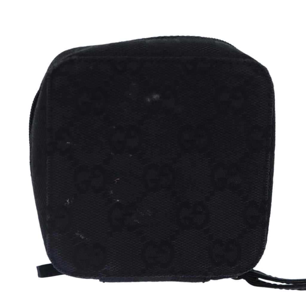 GUCCI GG Canvas Pouch Black Silver 039 1094 86678