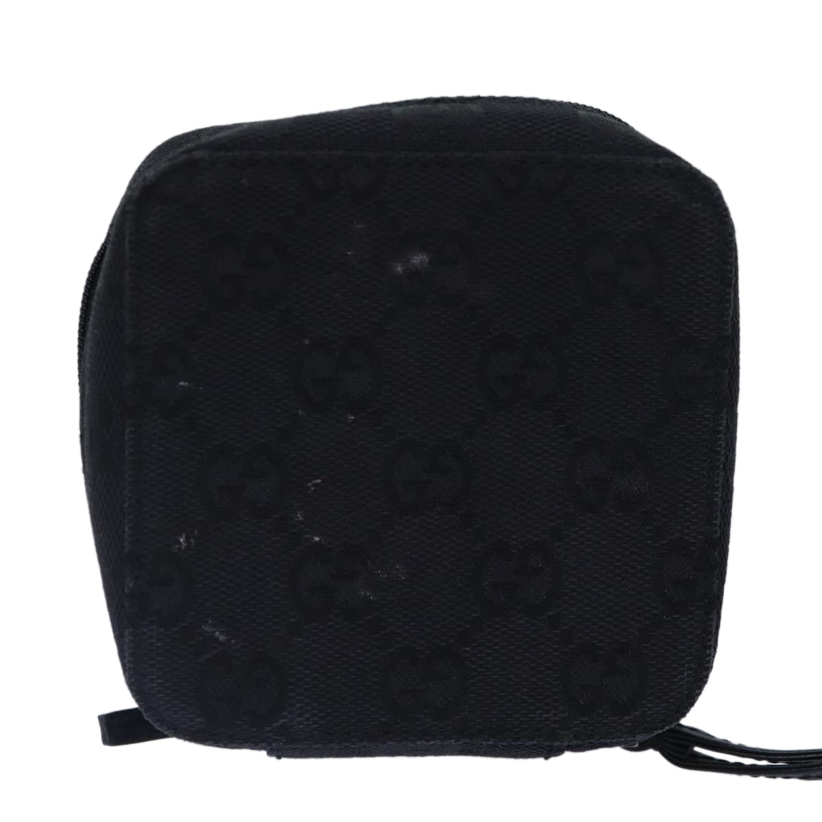 GUCCI GG Canvas Pouch Black Silver 039 1094 86678