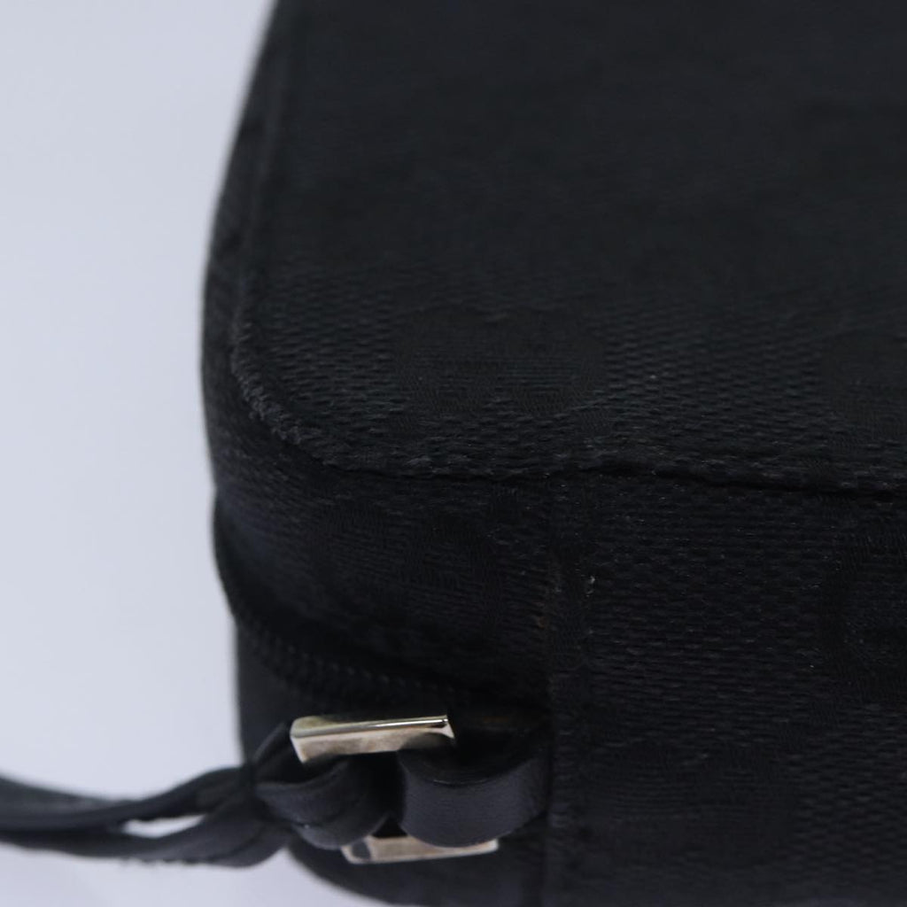 GUCCI GG Canvas Pouch Black Silver 039 1094 86678