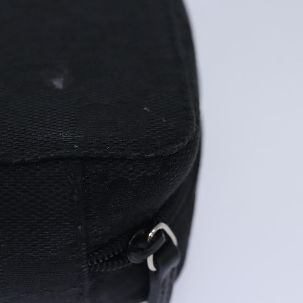 GUCCI GG Canvas Pouch Black Silver 039 1094 86678