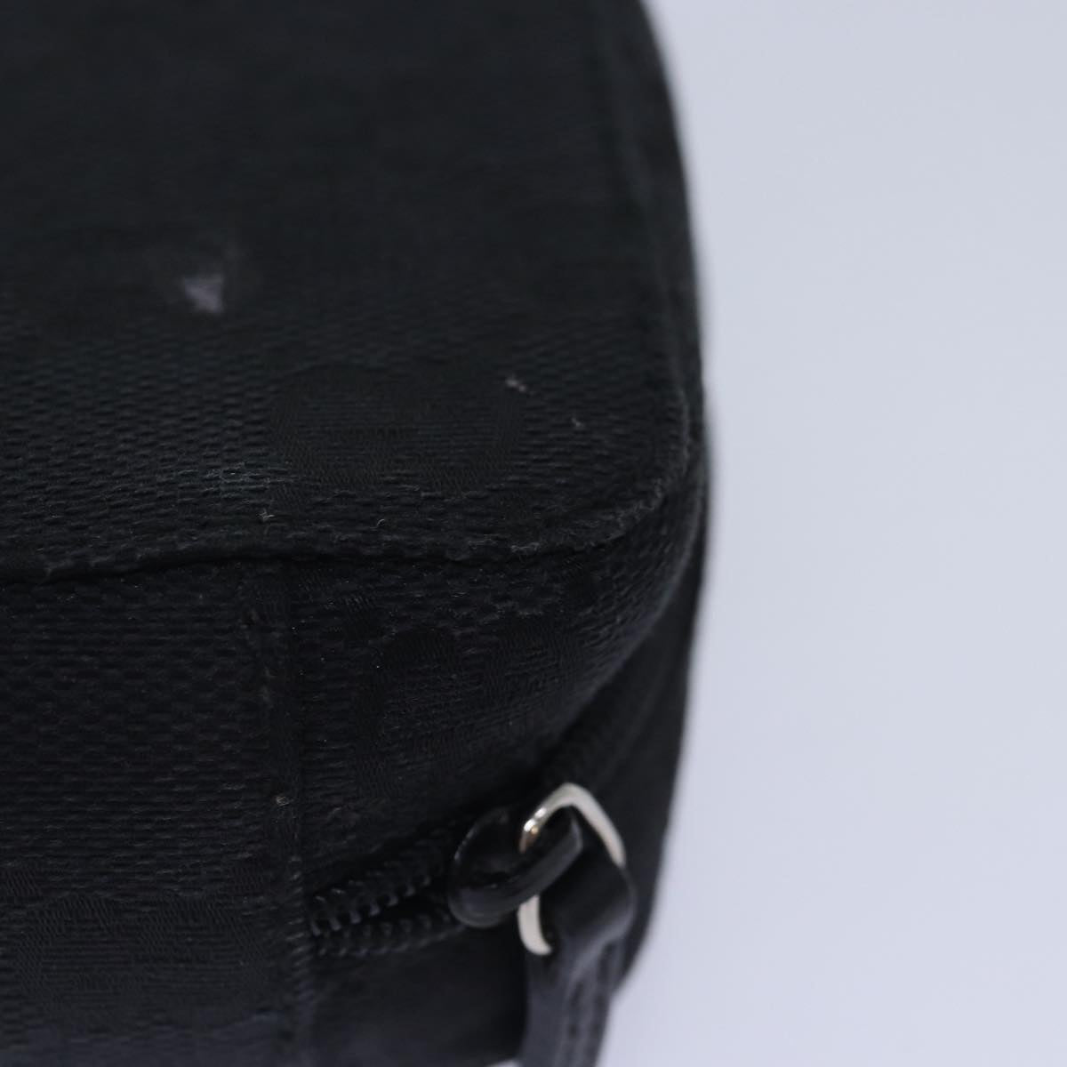 GUCCI GG Canvas Pouch Black Silver 039 1094 86678