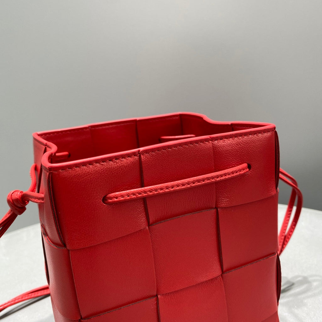 GLAMI Mini Cassette Bucket Bag Red, For Women, Bags 5.5in/14cm 680217VCQC46358