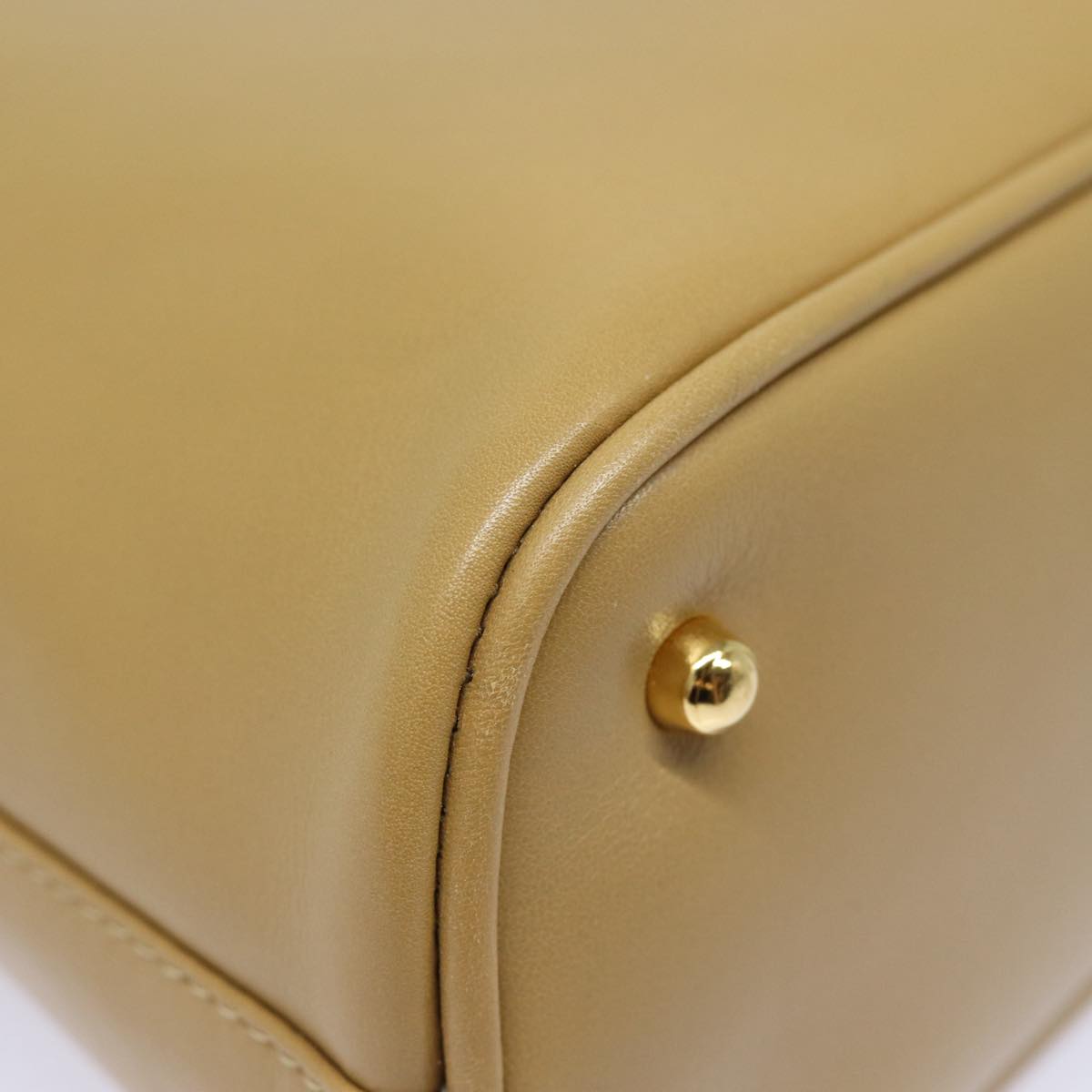 GUCCI Bamboo Hand Bag Leather 2way Beige Gold 000 2058 0290 86706