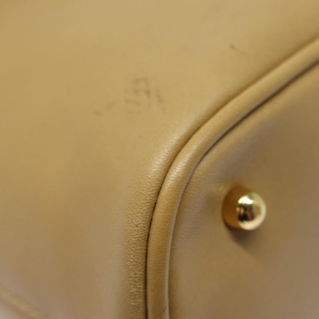 GUCCI Bamboo Hand Bag Leather 2way Beige Gold 000 2058 0290 86706