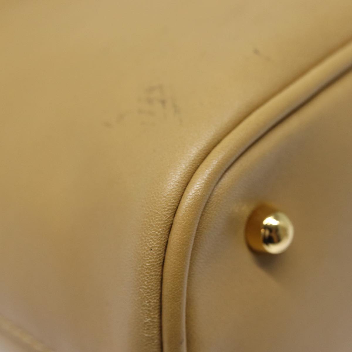 GUCCI Bamboo Hand Bag Leather 2way Beige Gold 000 2058 0290 86706