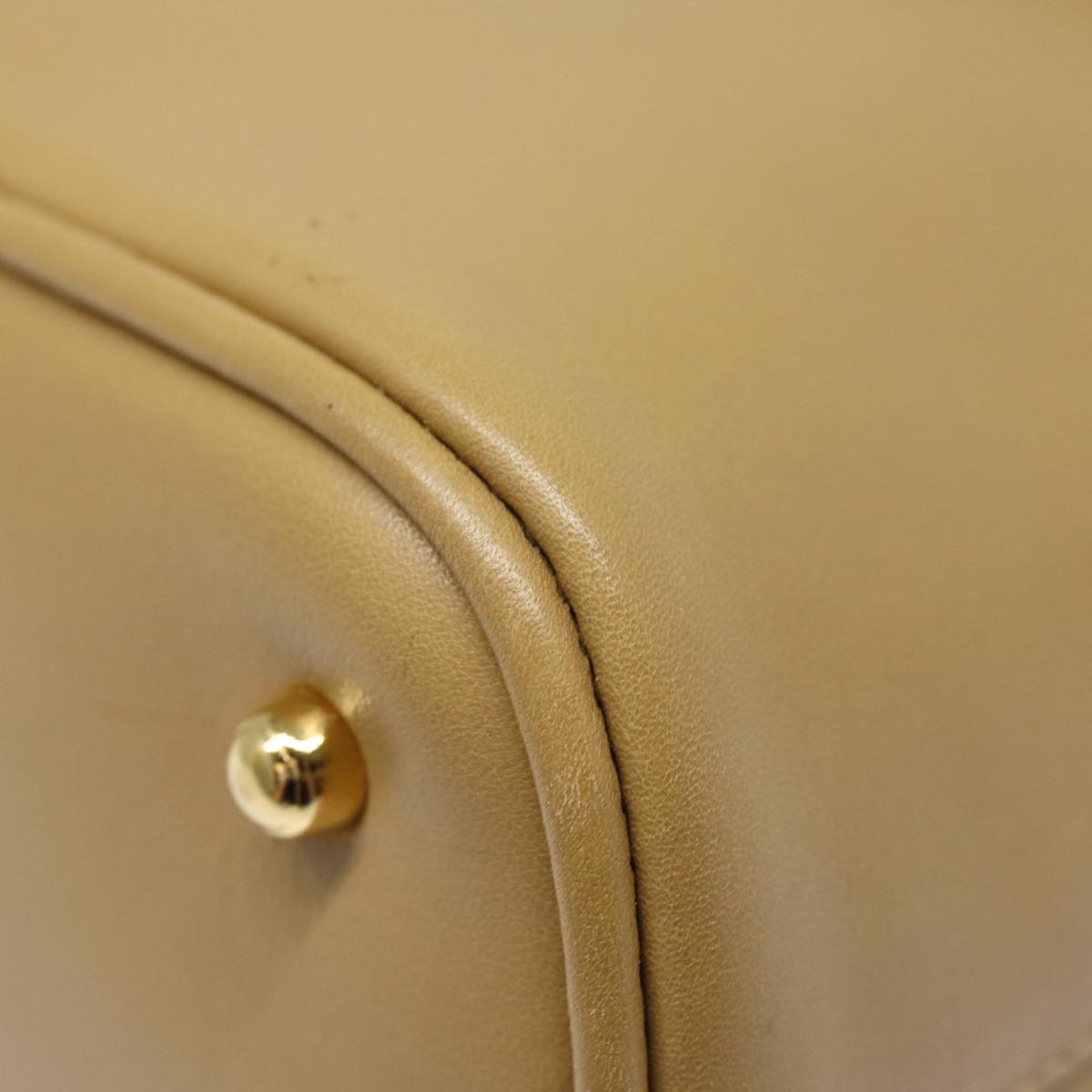 GUCCI Bamboo Hand Bag Leather 2way Beige Gold 000 2058 0290 86706