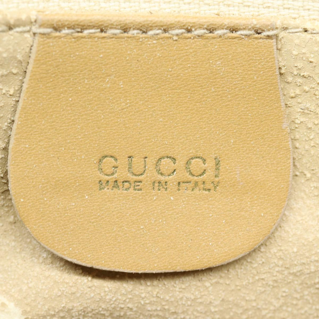 GUCCI Bamboo Hand Bag Leather 2way Beige Gold 000 2058 0290 86706