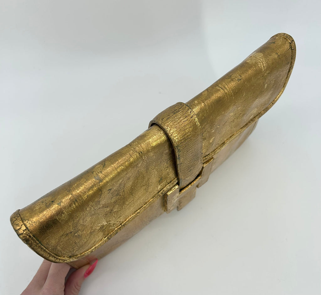 Vintage Hermes Gold Foil Jige Pm