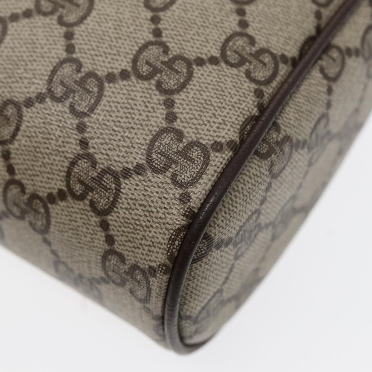GUCCI GG Supreme Web Sherry Line Clutch Bag PVC Beige Red 75 01 012 86824