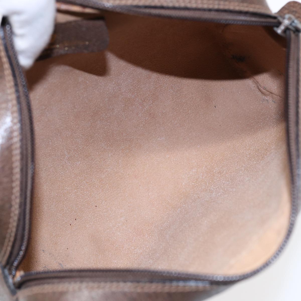 GUCCI GG Supreme Web Sherry Line Clutch Bag PVC Beige Red 75 01 012 86824