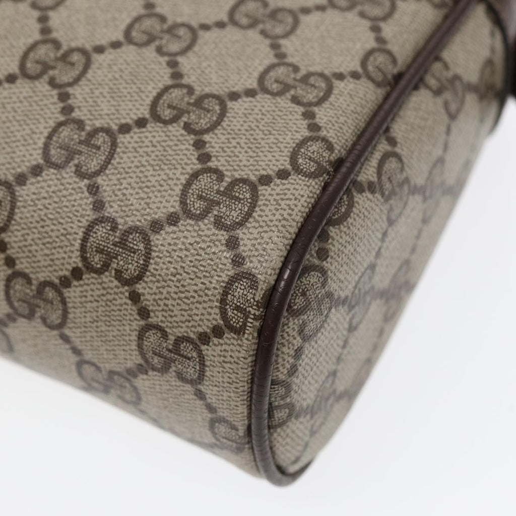 GUCCI GG Supreme Web Sherry Line Clutch Bag PVC Beige Red 75 01 012 86824