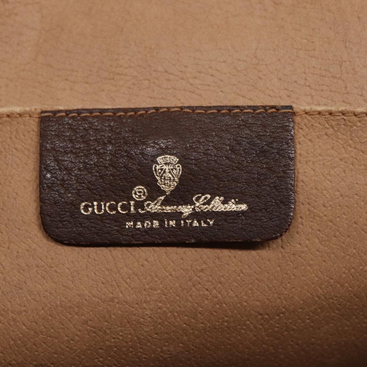 GUCCI GG Supreme Web Sherry Line Clutch Bag PVC Beige Red 89 01 030 86825