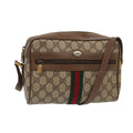 GUCCI GG Supreme Web Sherry Line Shoulder Bag Beige Gold 98 02 004 86829