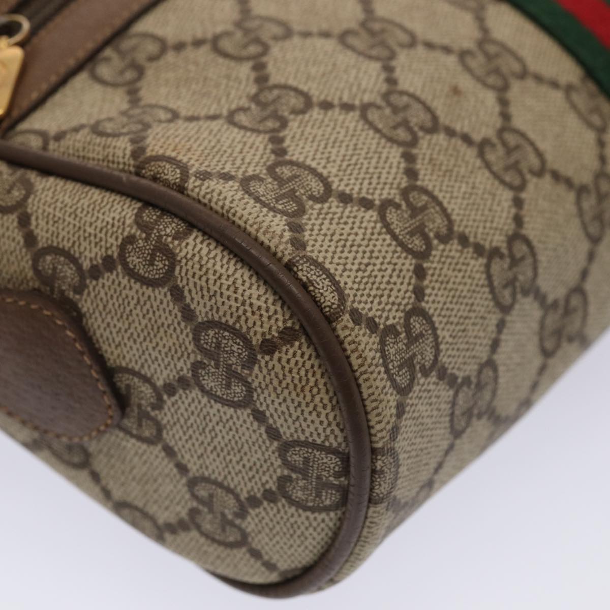 GUCCI GG Supreme Web Sherry Line Shoulder Bag Beige Gold 98 02 004 86829