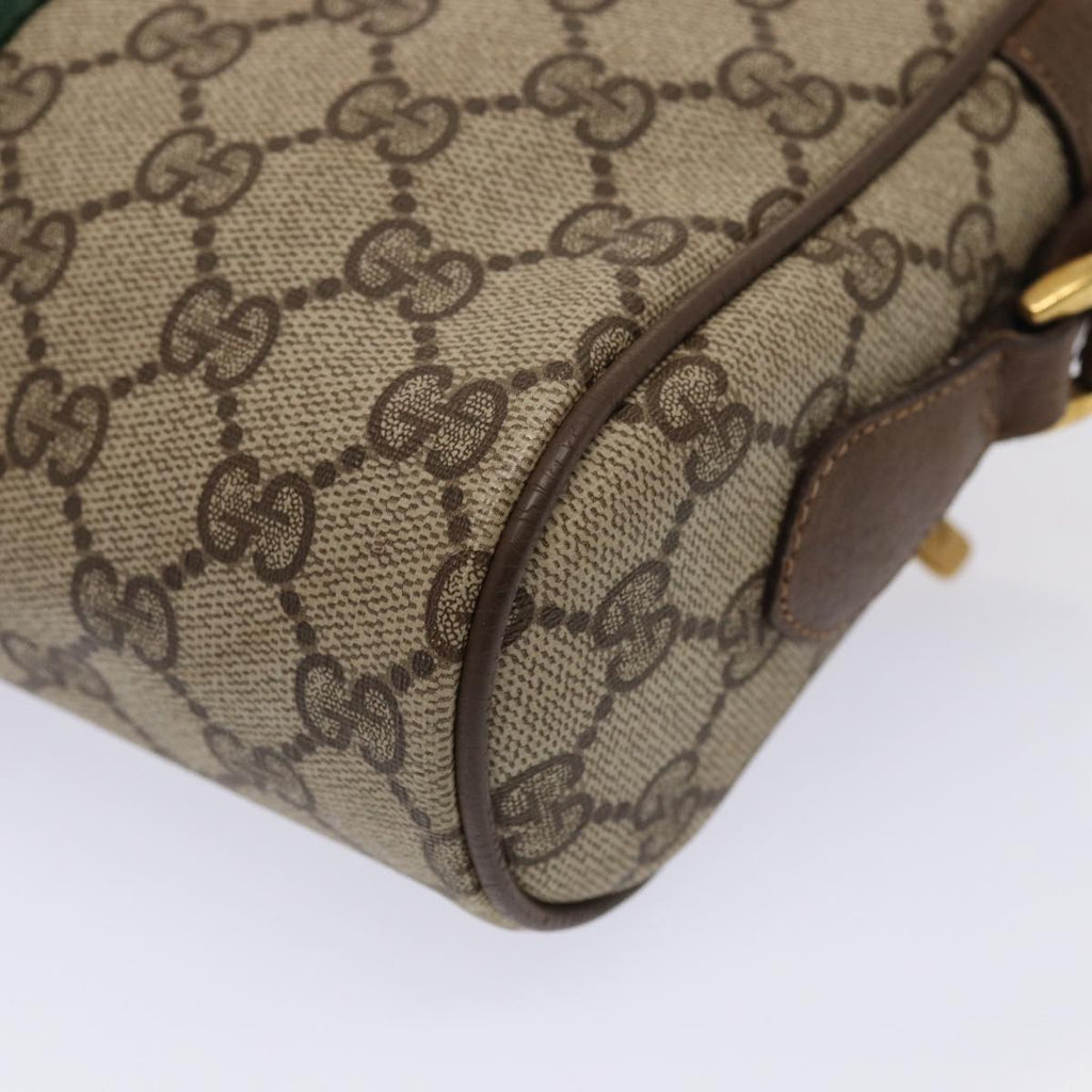 GUCCI GG Supreme Web Sherry Line Shoulder Bag Beige Gold 98 02 004 86829