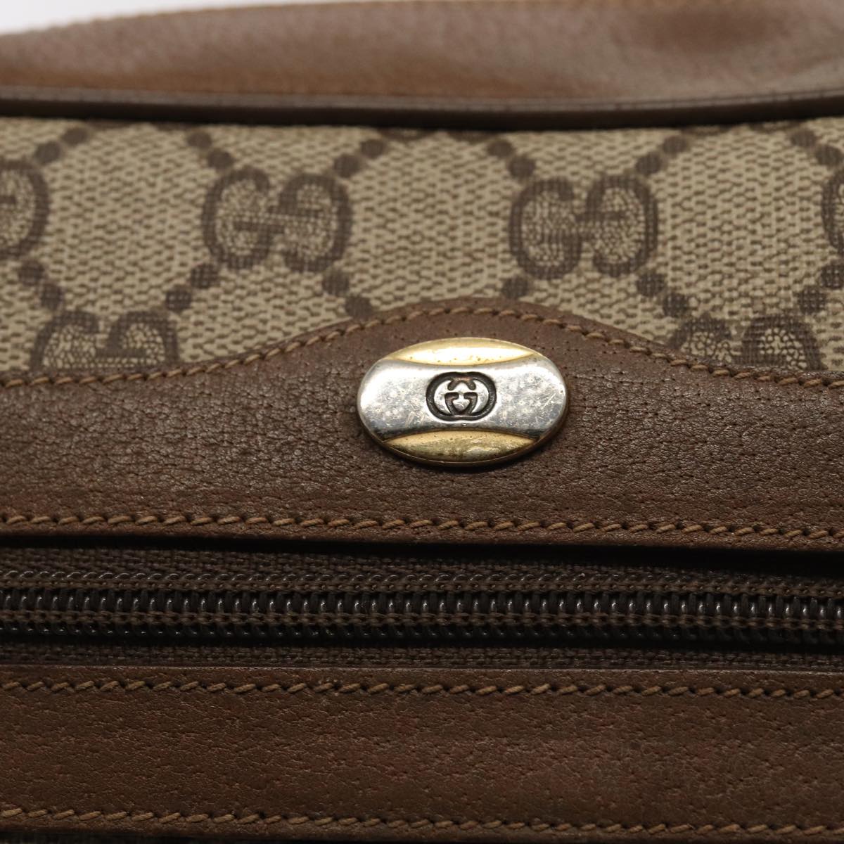GUCCI GG Supreme Web Sherry Line Shoulder Bag Beige Gold 98 02 004 86829