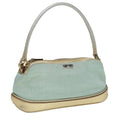 GUCCI Hand Bag Canvas Gold Light Blue 86832
