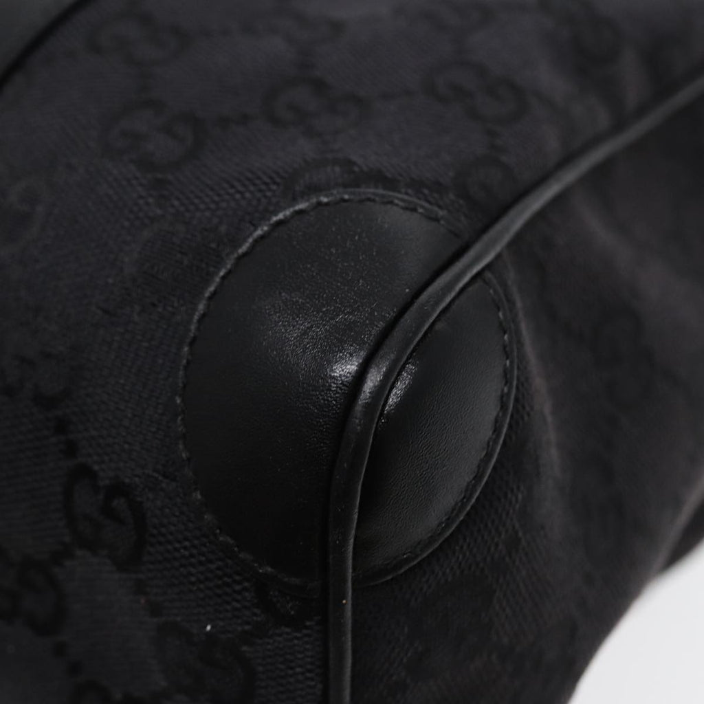 GUCCI GG Canvas Hand Bag Black Silver 000 0851 86898