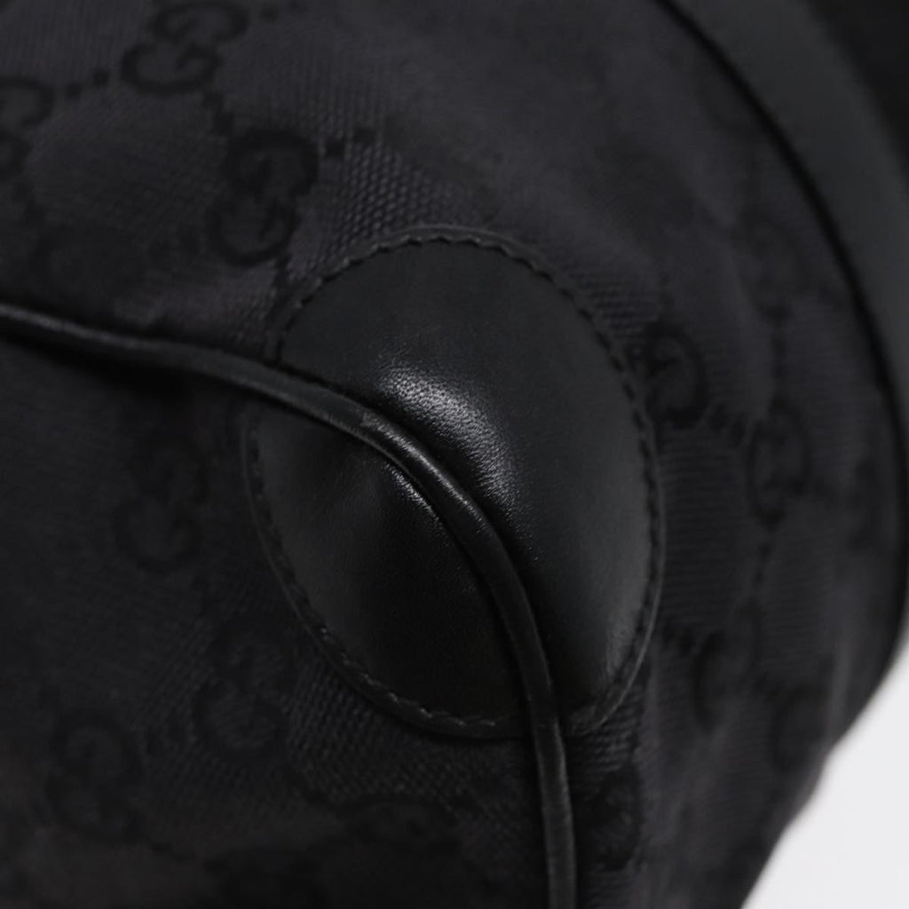 GUCCI GG Canvas Hand Bag Black Silver 000 0851 86898
