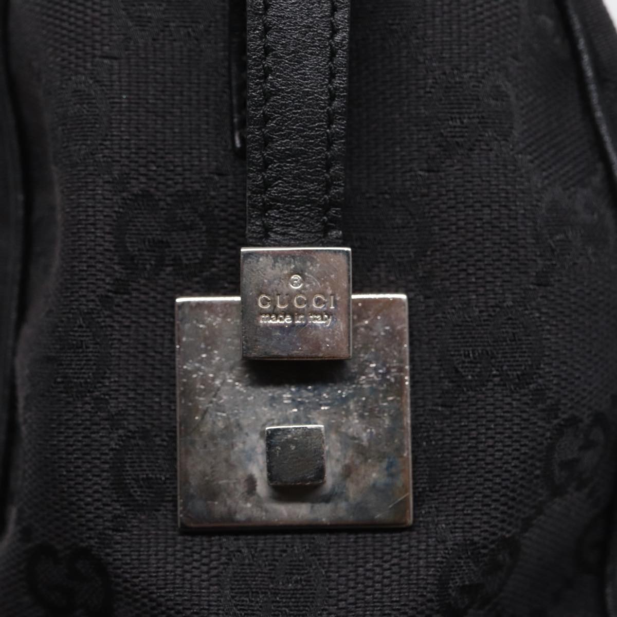 GUCCI GG Canvas Hand Bag Black Silver 000 0851 86898