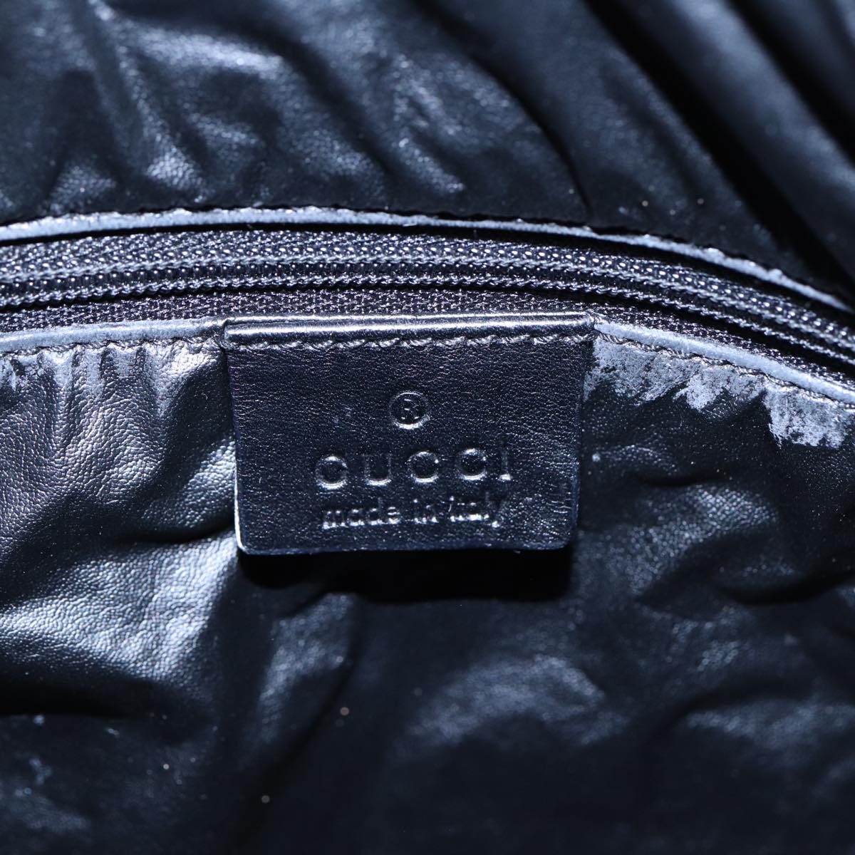 GUCCI GG Canvas Hand Bag Black Silver 000 0851 86898