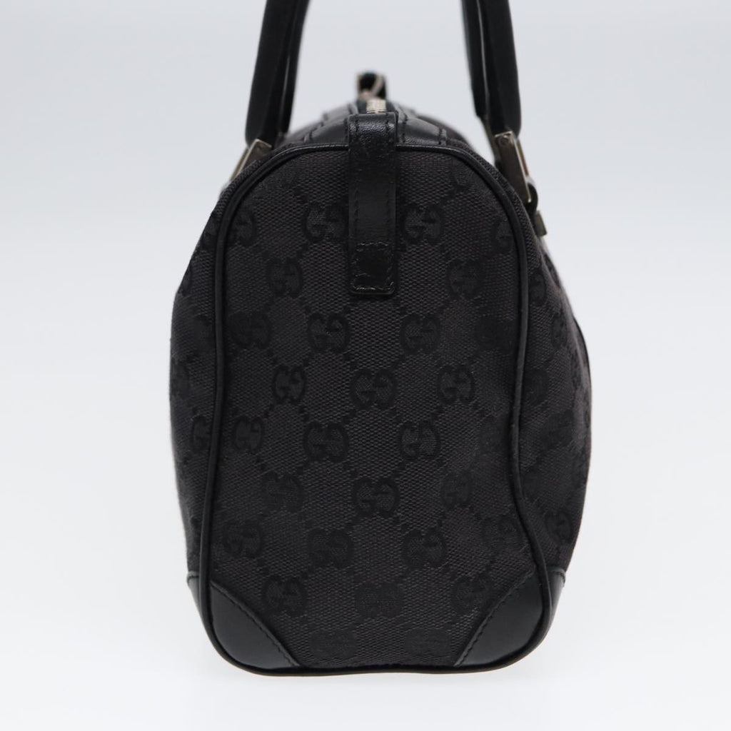 GUCCI GG Canvas Hand Bag Black Silver 000 0851 86898