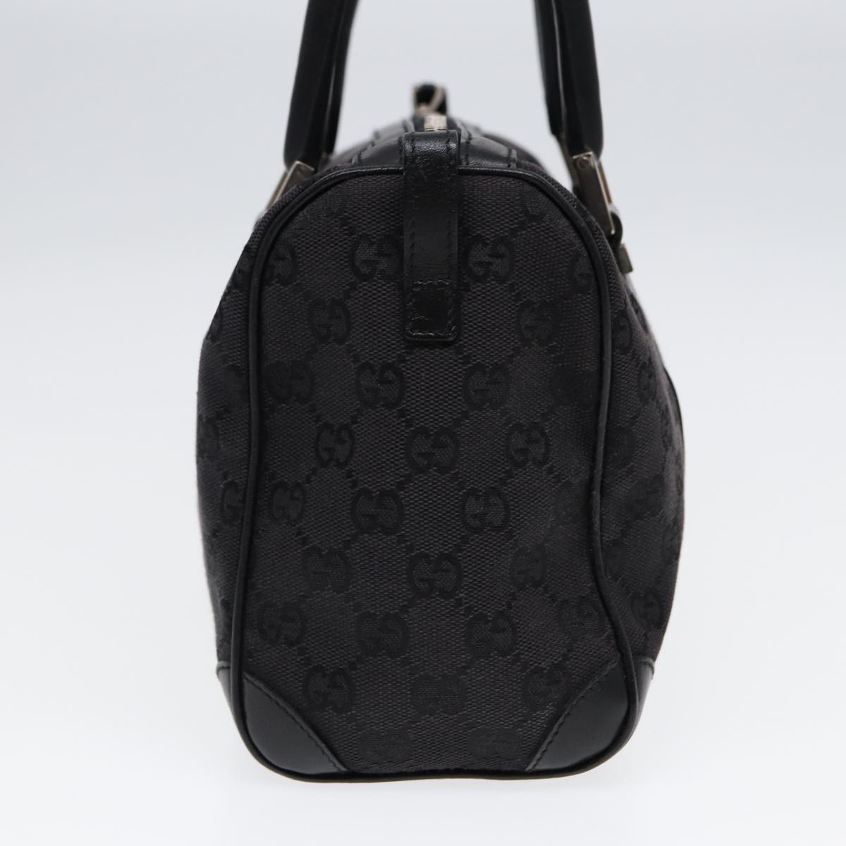 GUCCI GG Canvas Hand Bag Black Silver 000 0851 86898