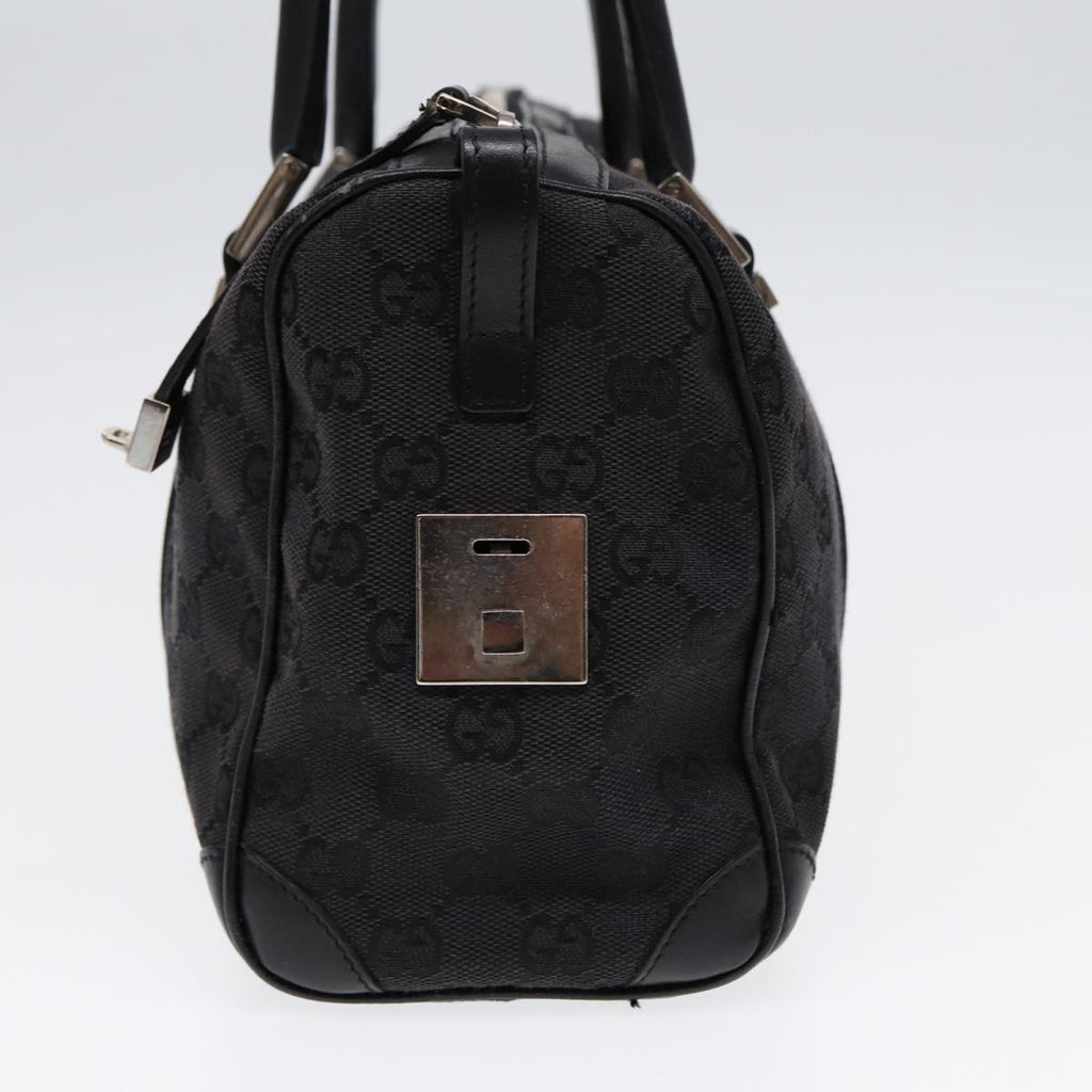 GUCCI GG Canvas Hand Bag Black Silver 000 0851 86898
