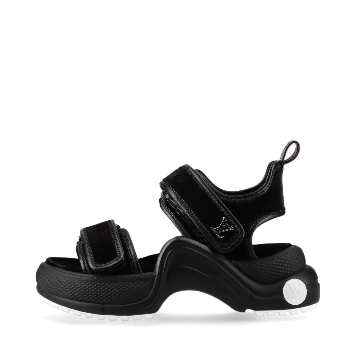Louis Vuitton LV Lighting Line 23 Years White x Leather Sandals EU34  Black CL0233 LV Logo Berklo Strap Box  Bag