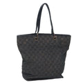 GUCCI GG Canvas Tote Bag Gray Silver 31243 86900