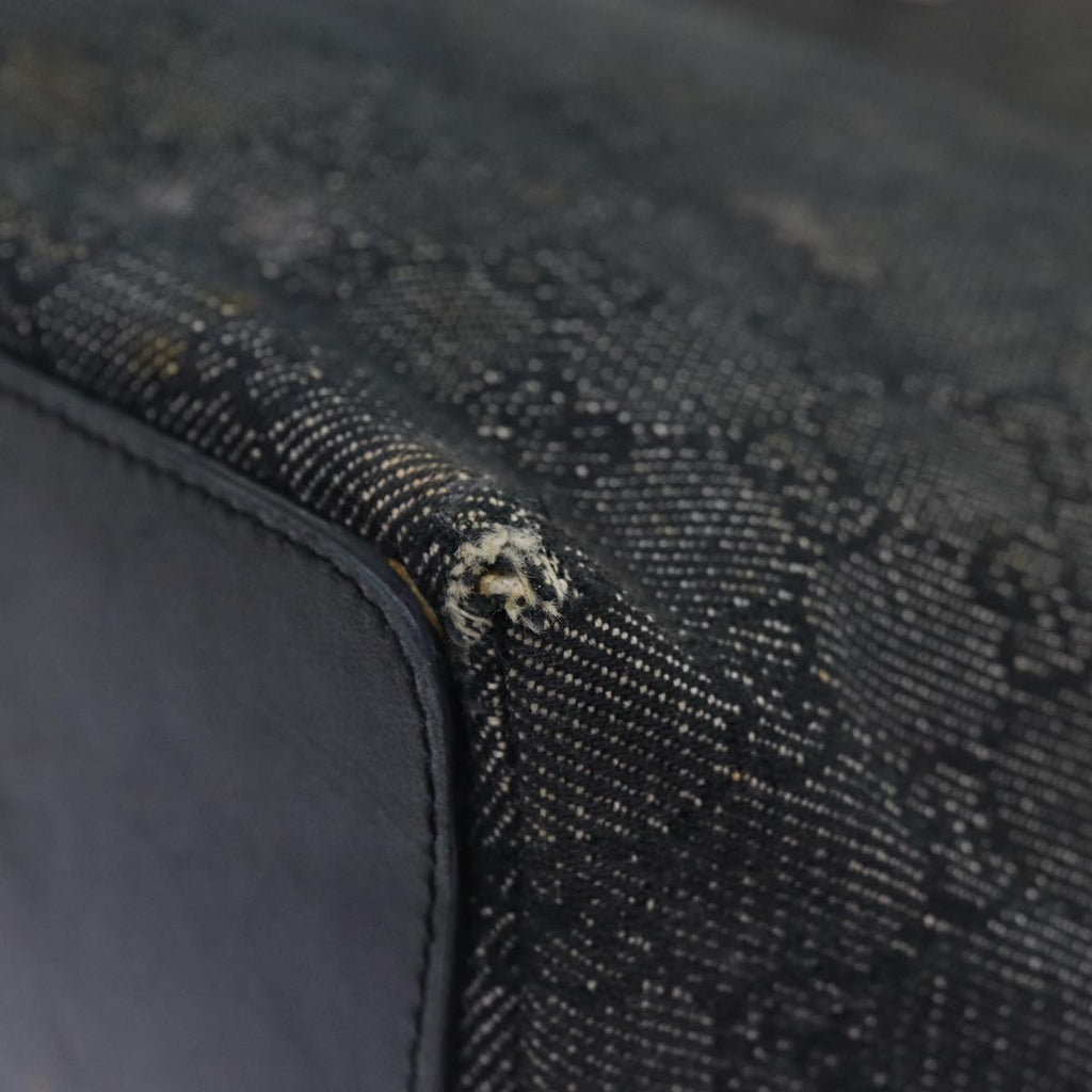 GUCCI GG Canvas Tote Bag Gray Silver 31243 86900