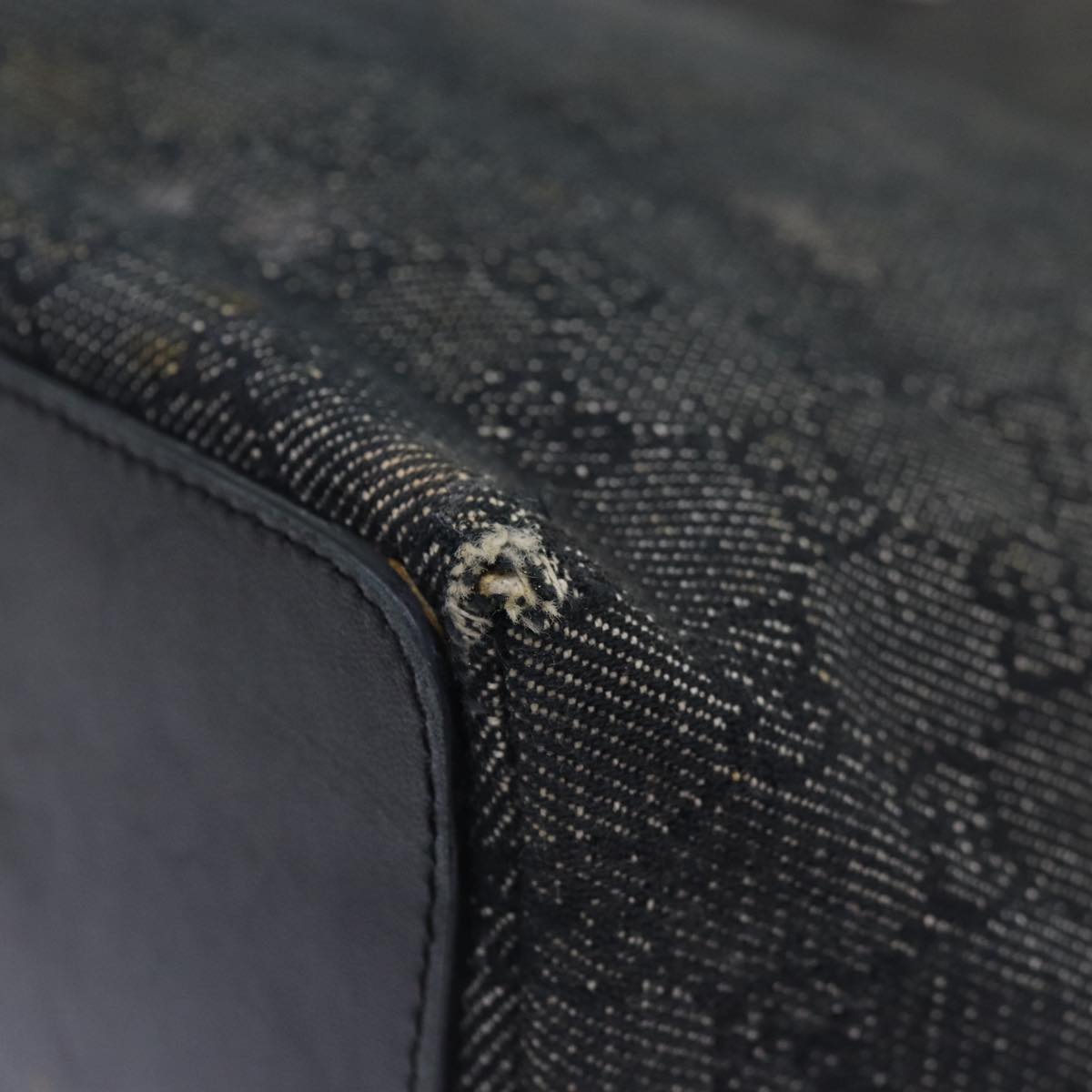 GUCCI GG Canvas Tote Bag Gray Silver 31243 86900
