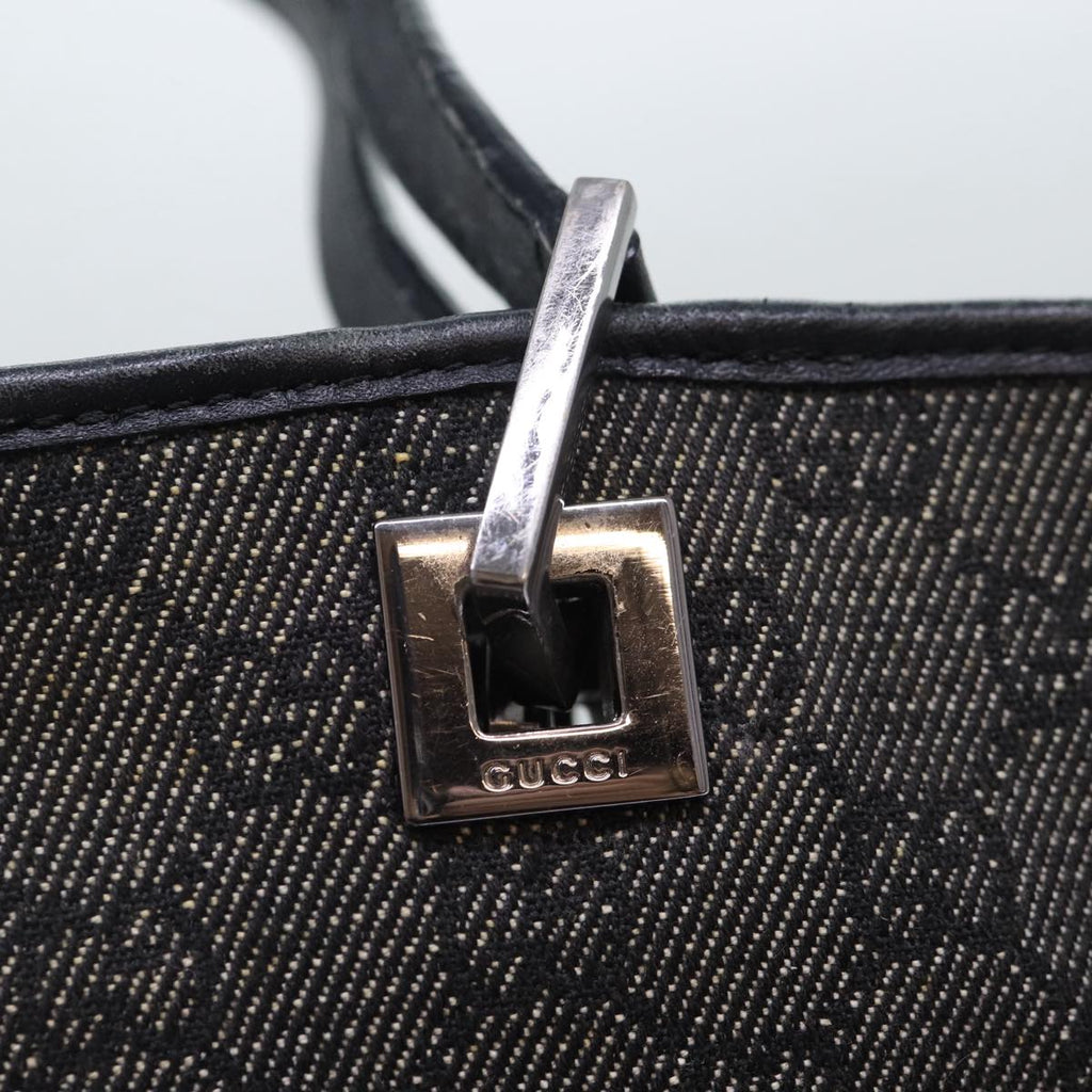 GUCCI GG Canvas Tote Bag Gray Silver 31243 86900